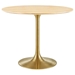 Lippa 36" Round Wood Grain Dining Table - Gold Natural - MOD10574