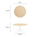 Lippa 36" Round Wood Grain Coffee Table - White Natural - MOD10588