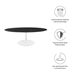 Lippa 48" Oval Artificial Marble Coffee Table - White Black - MOD10591