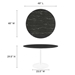 Lippa 48" Round Artificial Marble Dining Table - 29" Tall - Black Top - White Base - MOD10596