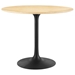 Lippa 36" Round Wood Grain Dining Table - Black Natural - MOD10607
