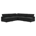 Commix Down Filled Overstuffed Boucle Fabric 5-Piece Sectional Sofa - Black - Style A