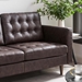 Exalt Tufted Leather Loveseat - Brown - MOD10707