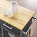 Culinary Kitchen Cart With Towel Bar - Charcoal Natural - MOD10749