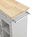 Culinary Kitchen Cart With Towel Bar - Light Gray Natural - MOD10750