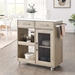 Culinary Kitchen Cart With Towel Bar - Oak White - MOD10752