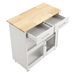 Culinary Kitchen Cart With Towel Bar - White Natural - MOD10759