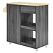 Culinary Kitchen Cart With Spice Rack - Charcoal Natural - MOD10761