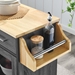 Culinary Kitchen Cart With Spice Rack - Charcoal Natural - MOD10761