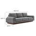 Oasis Upholstered Fabric Sofa - Gray - MOD10764