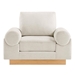Oasis Upholstered Fabric Armchair - Ivory - MOD10767