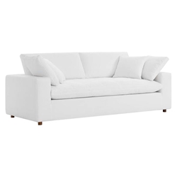 Commix Down Filled Overstuffed Sofa - Pure White 