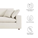 Commix Down Filled Overstuffed Sofa - Light Beige - MOD10771