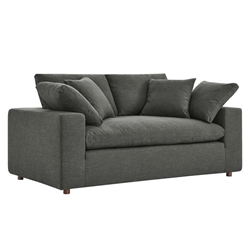 Commix Down Filled Overstuffed Loveseat - Gray 