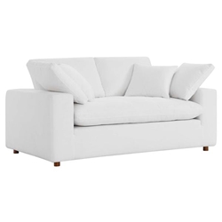 Commix Down Filled Overstuffed Loveseat - Pure White 