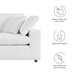 Commix Down Filled Overstuffed Loveseat - Pure White - MOD10777