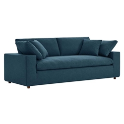 Commix Down Filled Overstuffed Sofa - Azure 