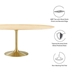 Lippa 78" Oval Wood Grain Dining Table - Gold Natural - MOD10783