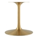 Lippa 60" Oval Wood Grain Dining Table - Gold Natural - MOD10785