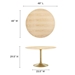 Lippa 48" Round Wood Grain Dining Table - Gold Natural - MOD10790