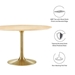 Lippa 48" Round Wood Grain Dining Table - Gold Natural - MOD10790