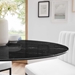 Lippa 48" Oval Artificial Marble Dining Table - 27" Tall - Black Black - MOD10793