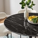 Lippa 40" Artificial Marble Dining Table - Black Black - MOD10794
