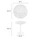 Lippa 20" Round Artificial Marble Side Table - White White - MOD10796