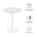 Lippa 20" Round Artificial Marble Side Table - White White - MOD10796
