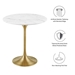 Lippa 20" Round Artificial Marble Side Table - Gold White - MOD10799