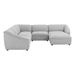 Comprise 6-Piece Sectional Sofa - Light Gray - MOD10861