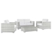Convene 4-Piece Outdoor Patio Set - Light Gray White- Style B - MOD10875