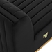 Conjure Channel Tufted Performance Velvet Armless Chair - Gold Black - MOD10906