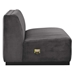 Conjure Channel Tufted Performance Velvet Armless Chair - Black Gray - MOD10940