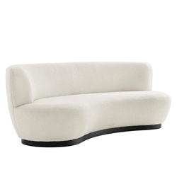 Kindred Boucle Upholstered Upholstered Fabric Sofa - Black Ivory 