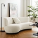 Kindred Boucle Upholstered Upholstered Fabric Sofa - Black Ivory - MOD10953