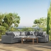 Commix 5-Piece Outdoor Patio Sectional Sofa - Charcoal - Style A - MOD10987