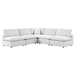 Commix 5-Piece Outdoor Patio Sectional Sofa - White - Style B - MOD10991