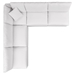 Commix 5-Piece Outdoor Patio Sectional Sofa - White - Style B - MOD10991