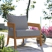 Brisbane Teak Wood Outdoor Patio Armchair - Natural Gray - MOD10996