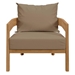 Brisbane Teak Wood Outdoor Patio Armchair - Natural Light Brown - MOD10997