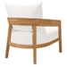 Brisbane Teak Wood Outdoor Patio Armchair - Natural White - MOD10999