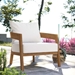 Brisbane Teak Wood Outdoor Patio Armchair - Natural White - MOD10999