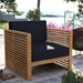 Carlsbad Teak Wood Outdoor Patio Armchair - Natural Navy - MOD11014