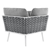 Stance Outdoor Patio Aluminum Corner Chair - White Gray - MOD11015
