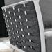 Stance Outdoor Patio Aluminum Left-Facing Armchair - White Gray - MOD11017