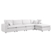 Commix 5-Piece Outdoor Patio Sectional Sofa - White - Style C - MOD11025