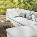 Commix 5-Piece Outdoor Patio Sectional Sofa - White - Style C - MOD11025