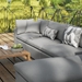Commix 5-Piece Outdoor Patio Sectional Sofa - Charcoal - Style C - MOD11026