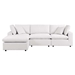 Commix 4-Piece Outdoor Patio Sectional Sofa - White - MOD11032